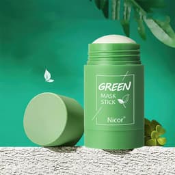 image-Cleansing Green Tea Mask Clay Stick Oil Control Anti-Acne Whitening Seaweed Mask Skin Care