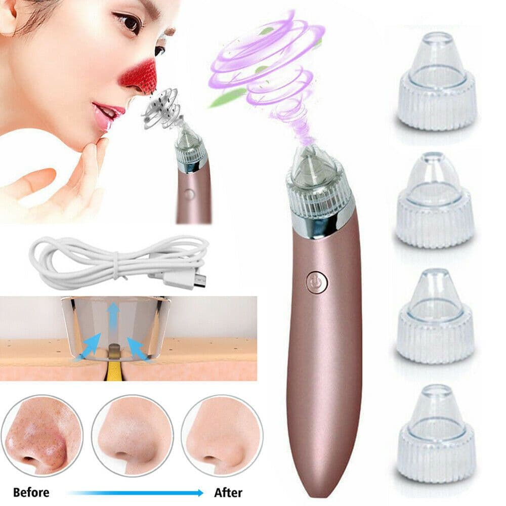 image-Electric Blackhead Vacuum Pore Cleaner Acne Pimple Remover Strong Suction Tool Electric Blackhead Remover Pore Vacuum Suction Diamond Dermabrasion Face Cleaner