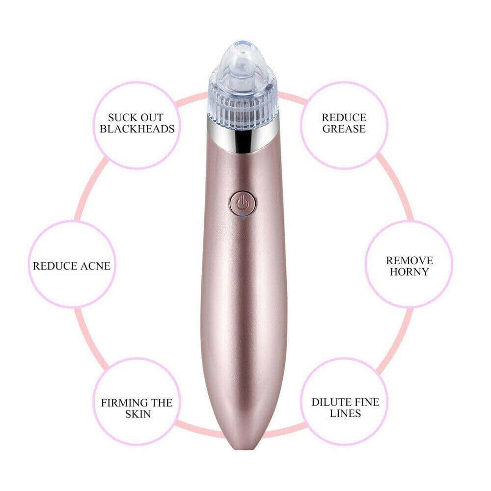 image-Electric Blackhead Vacuum Pore Cleaner Acne Pimple Remover Strong Suction Tool Electric Blackhead Remover Pore Vacuum Suction Diamond Dermabrasion Face Cleaner