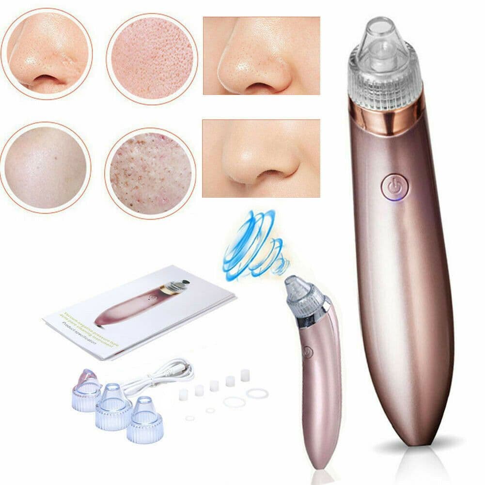 image-Electric Blackhead Vacuum Pore Cleaner Acne Pimple Remover Strong Suction Tool Electric Blackhead Remover Pore Vacuum Suction Diamond Dermabrasion Face Cleaner