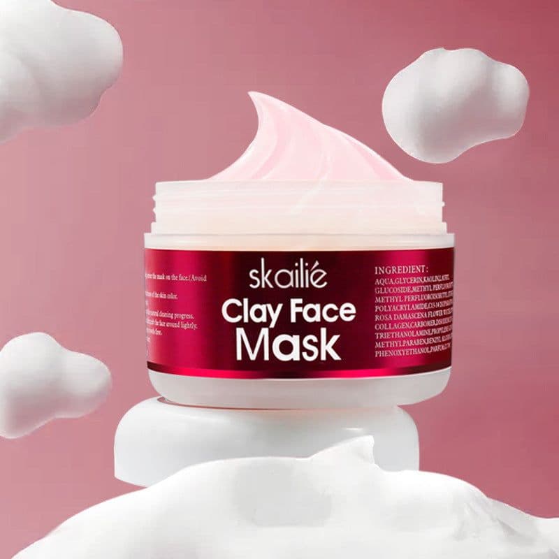 image-Skallie Clay Face Rose Clean Skin Repair Mask