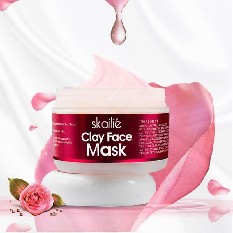 image-Skallie Clay Face Rose Clean Skin Repair Mask