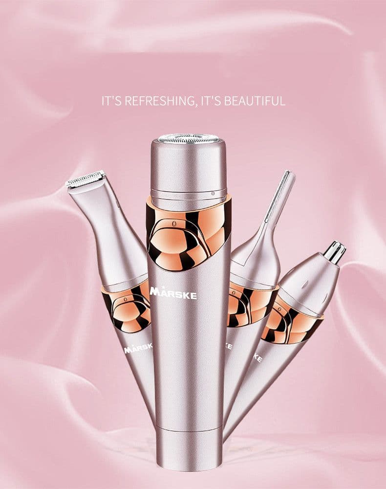 image-Four-in-one Multi-function Shaver Armpit Leg Hair Remover Electric Eyebrow Trimmer Nose Hair Cleaning Lady Hair Removal