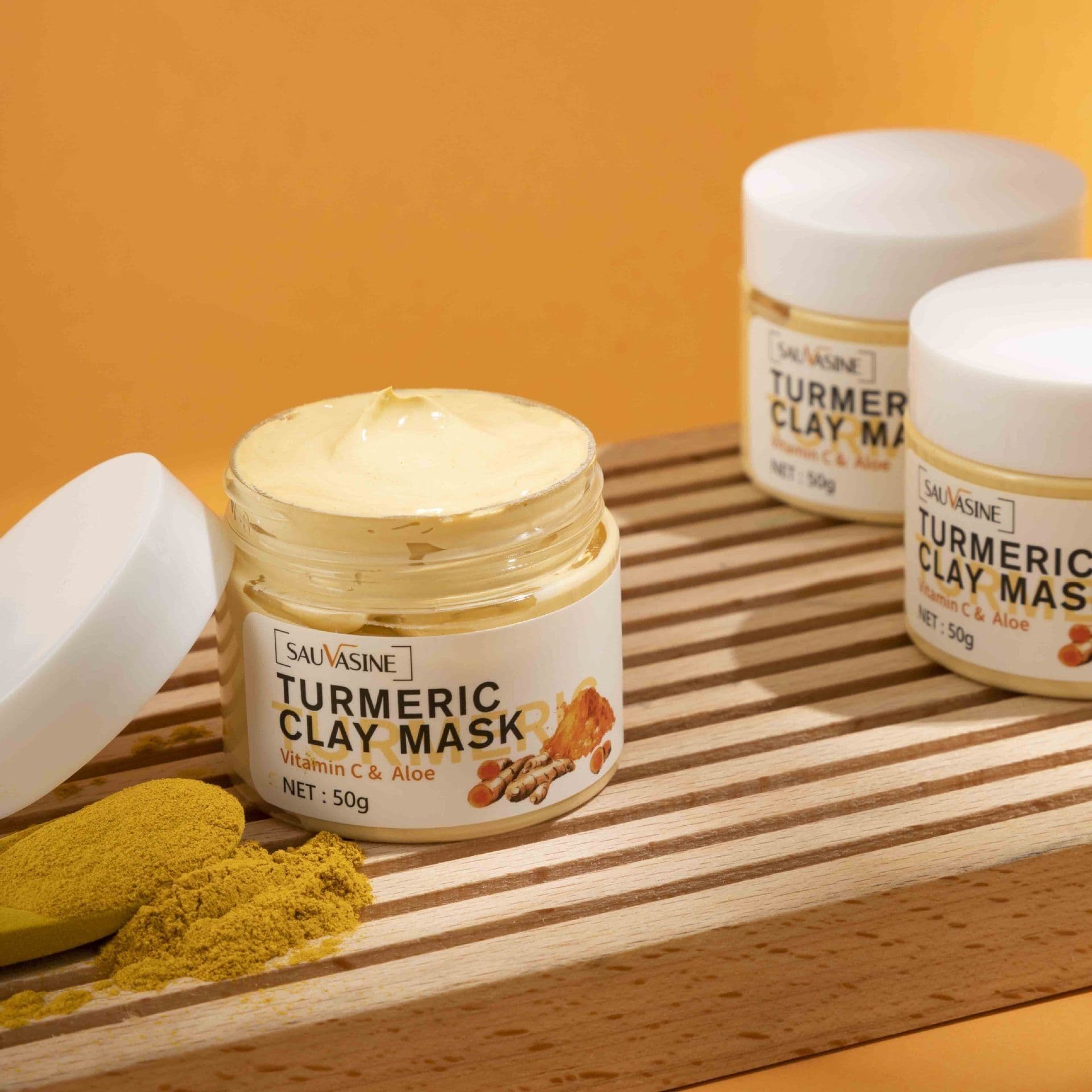image-Turmeric Clay Mask Hydrating Moisturizing