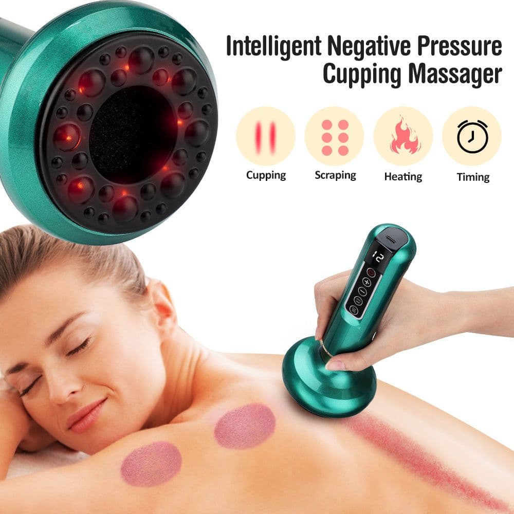 image-Electric Vacuum Cupping Massager For Body Anti-Cellulite Suction Cup With Essential Oil