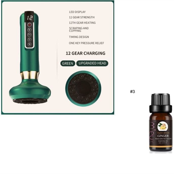 image-Electric Vacuum Cupping Massager For Body Anti-Cellulite Suction Cup With Essential Oil