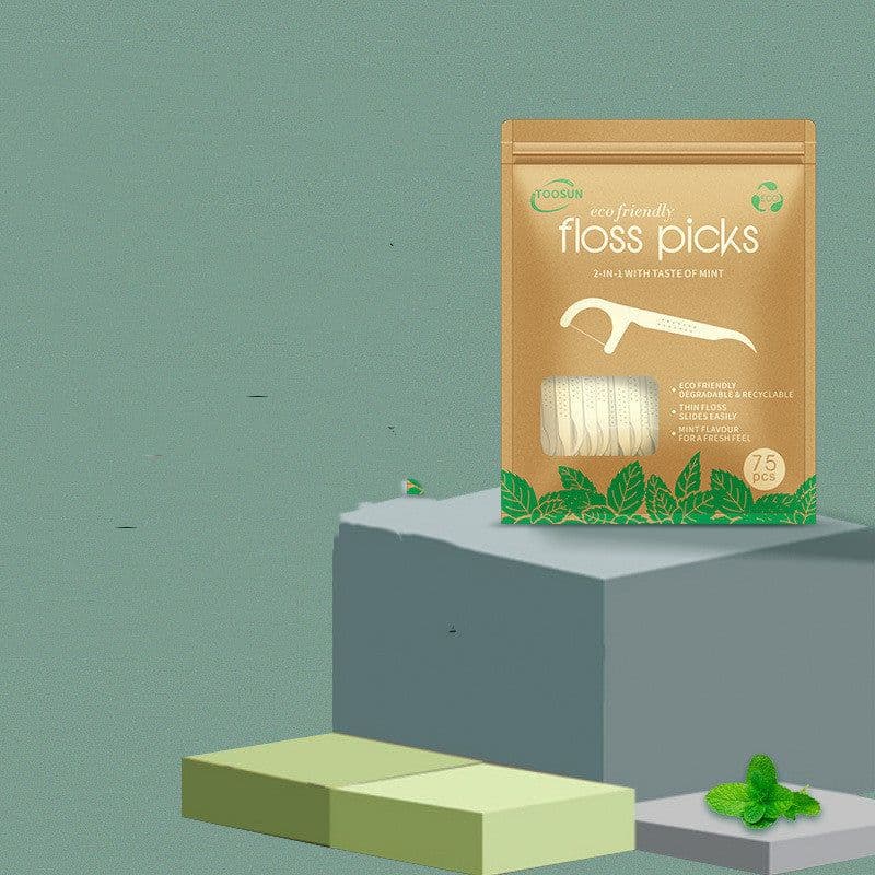image-Degradable Dental Floss Mint Flavor Stick Eco-friendly
