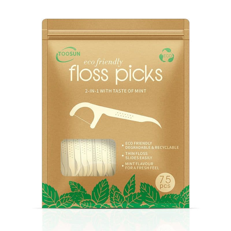 image-Degradable Dental Floss Mint Flavor Stick Eco-friendly