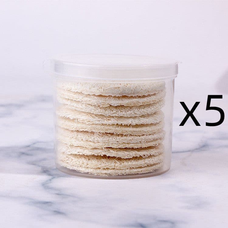 image-Scrubbing Exfoliating Loofah Round Reusable Makeup Skin Care Facial Remover Sponges Pads