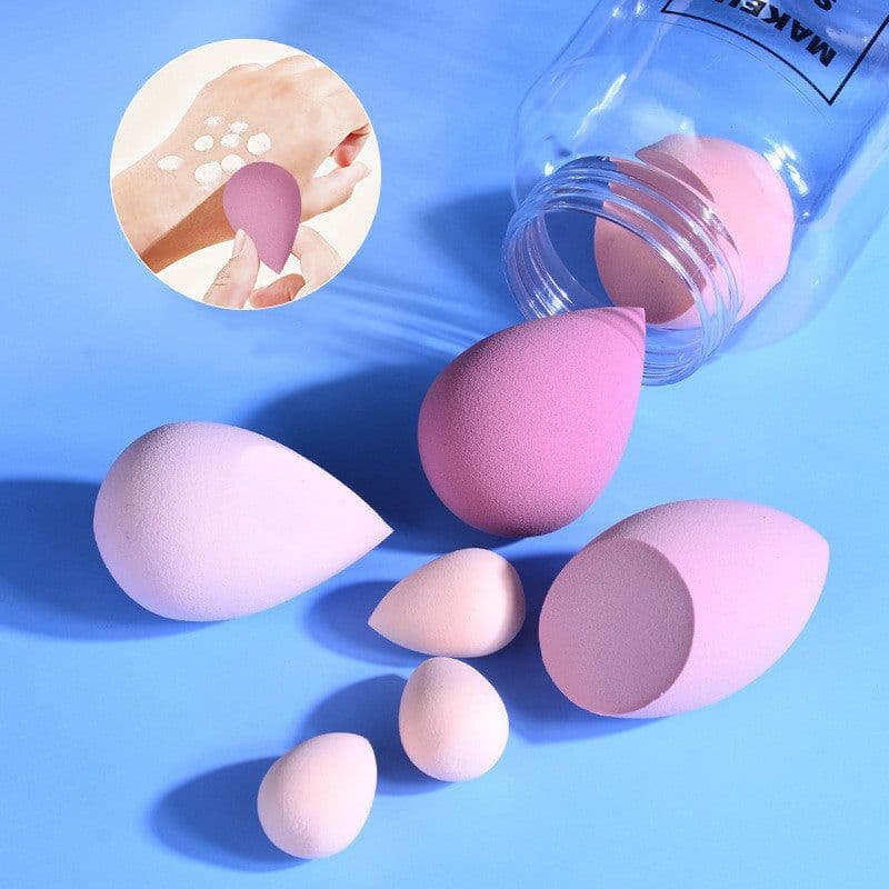 image-Drift Bottle Boxed Beauty Egg 7 Cans Of Powder Free Water Soft Makeup Sponge Powder Puff