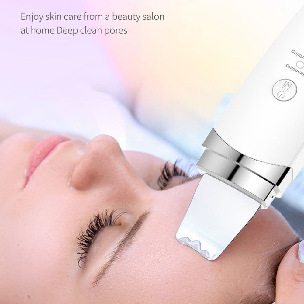 image-Ultrasonic Peeling Electromechanical Beauty Instrument Facial Cleanser Cleaner