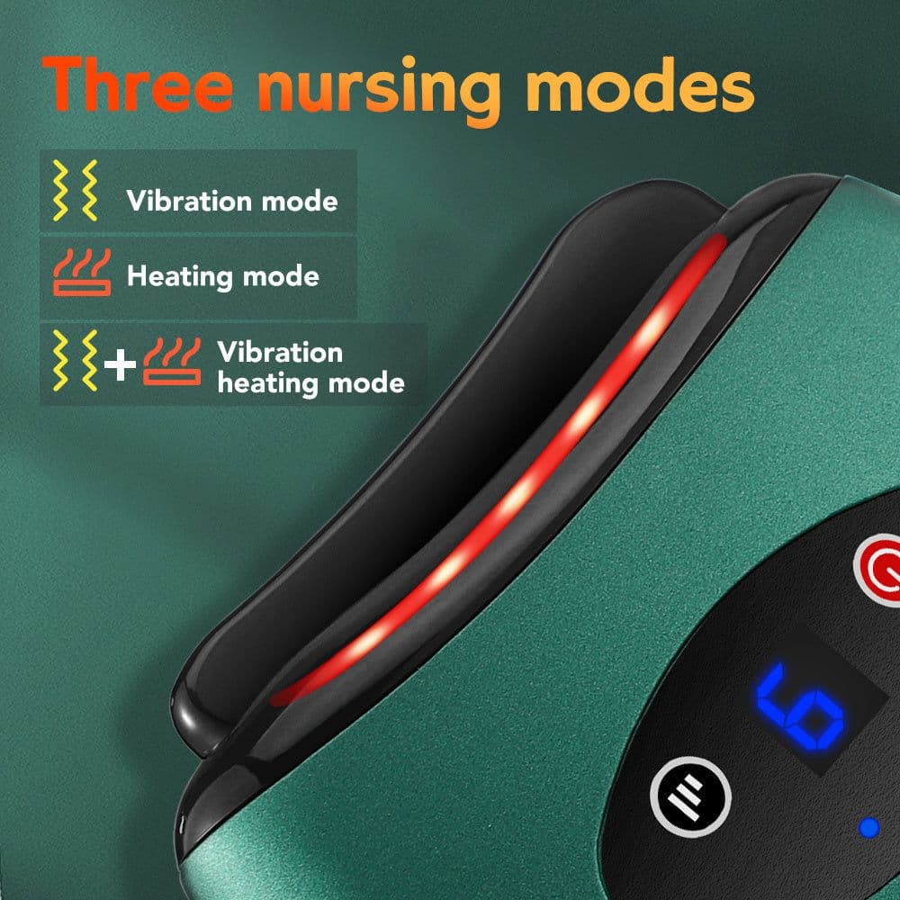 image-Eletric Bianstone Gua Sha Board Tools Hot Compress Heating Vibration Back Facial Massager Meridian Lymphatic Drainage Scraping Heating Vibration Scraping Neck Face Skin Lifting Removal Wrinkle Tool