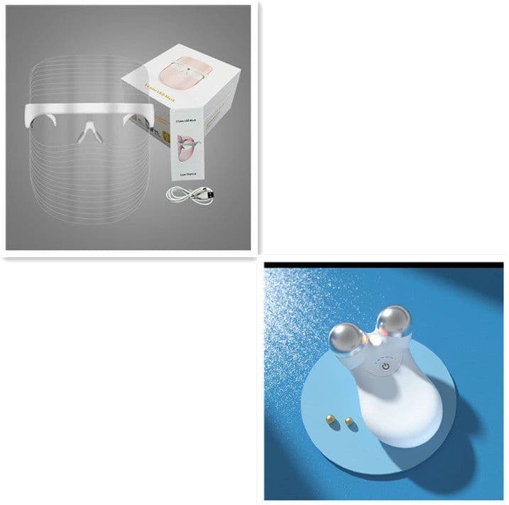 image-LED Three-color Beauty Mask Household Face Acne Removing Photon Skin Rejuvenation Skin Whitening And Spots Lightening Beauty Apparatus