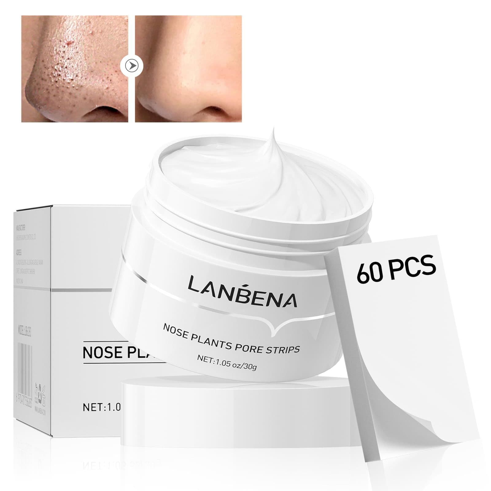image-LANBENA Puntos Negros, Blackhead Mask Pore Strips, Deep Cleansing For All Skin Types, Unisex