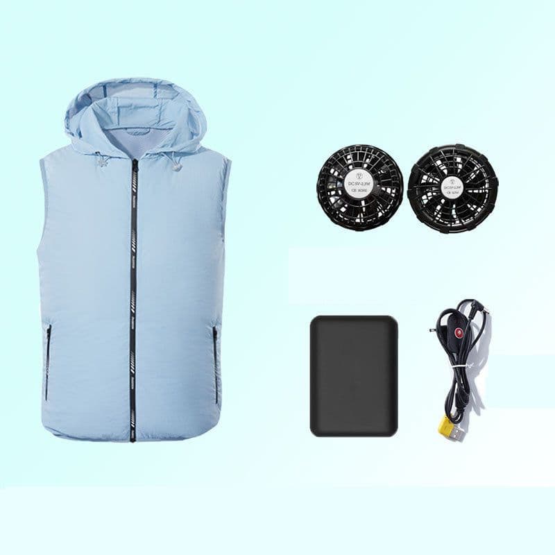 image-Air-conditioning Fan Clothing Cooling Men's Sun Protection Clothing