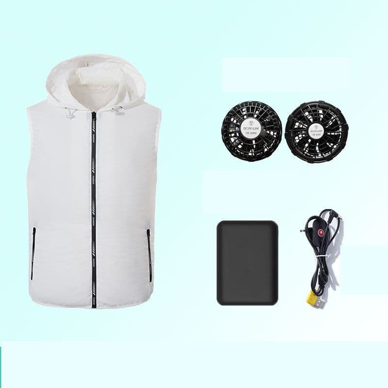 image-Air-conditioning Fan Clothing Cooling Men's Sun Protection Clothing