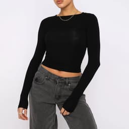 image-Women's Clothing Fashion Slim Long-sleeved Pullovers Tops Solid Causal Fit Shirts