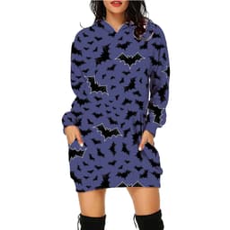 image-Halloween Print Long Hoodie With Pockets Sweater Long Sleeve Clothes Women