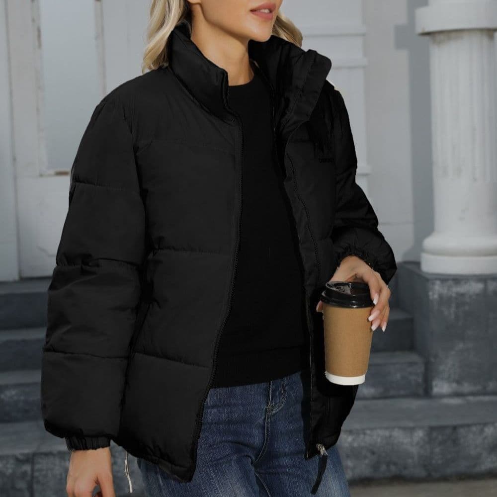 image-Winter Coat Women Casual Windproof Down Cotton Coat Warm Thickened Jacket Solid Outwear All-match Loose Tops Clothing
