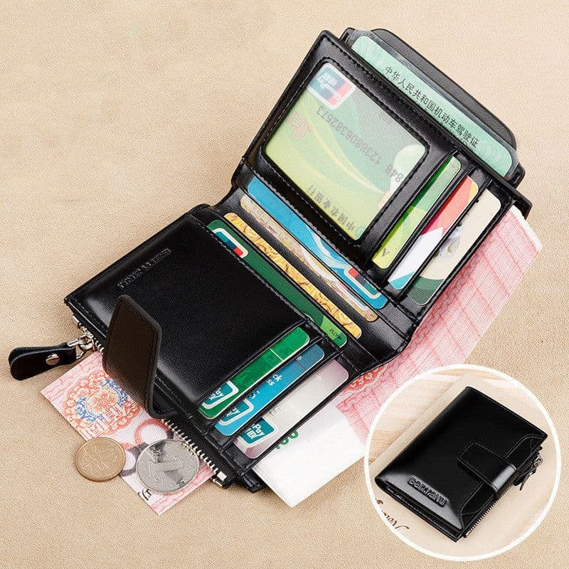 image-Vintage Men's Wallet Anti-theft Swiping Short