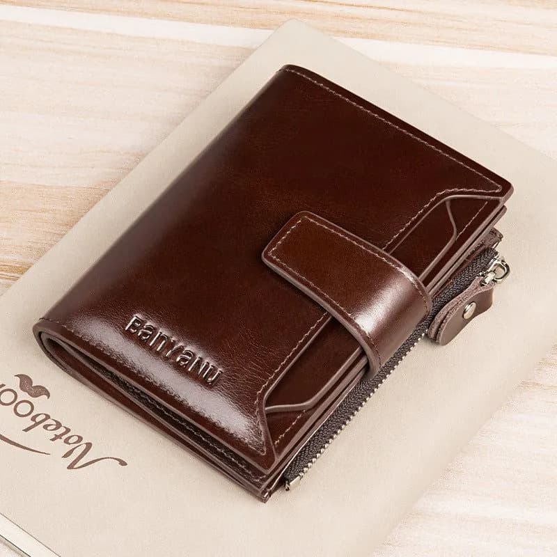 image-Vintage Men's Wallet Anti-theft Swiping Short