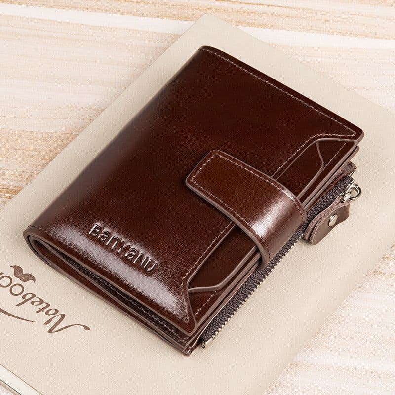 image-Vintage Men's Wallet Anti-theft Swiping Short