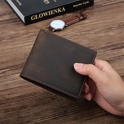 image-Vintage Men's Wallet Top Layer Crazy Horse Skin Multifunction