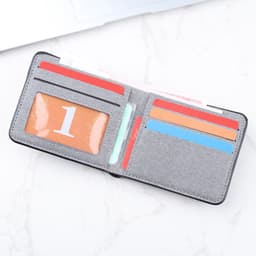 image-Personalized Trendy Niche Contrast Color Wallet Men's Wallet