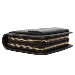 image-First Layer Cowhide Clutch Double Layer Zipper Wallet