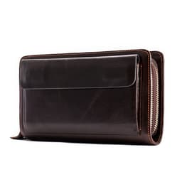image-First Layer Cowhide Clutch Double Layer Zipper Wallet
