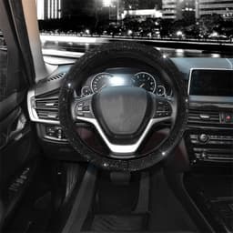image-Diamond Steering Wheel Cover Rhinestones Crystals Car Handcraft Steering Wheel Covers