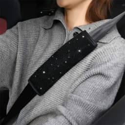 image-Diamond Steering Wheel Cover Rhinestones Crystals Car Handcraft Steering Wheel Covers