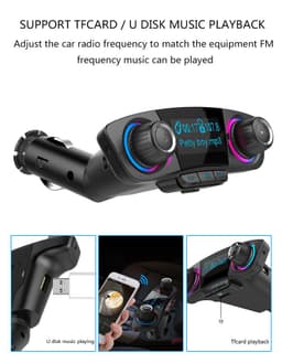 image-Wireless Bluetooth Car Charger FM Transmitter MP3 Player USB Radio Adapter US
