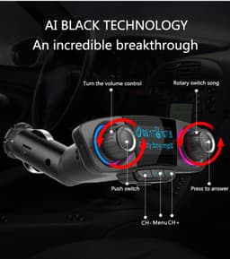 image-Wireless Bluetooth Car Charger FM Transmitter MP3 Player USB Radio Adapter US