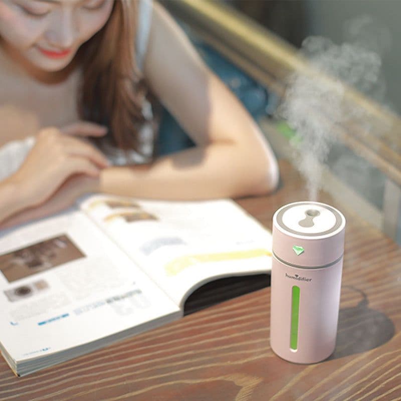 image-New Diamond Humidifier Car Colorful Light Humidifier Silent Aroma Diffuser