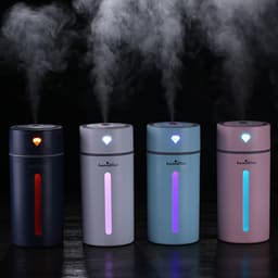 image-New Diamond Humidifier Car Colorful Light Humidifier Silent Aroma Diffuser