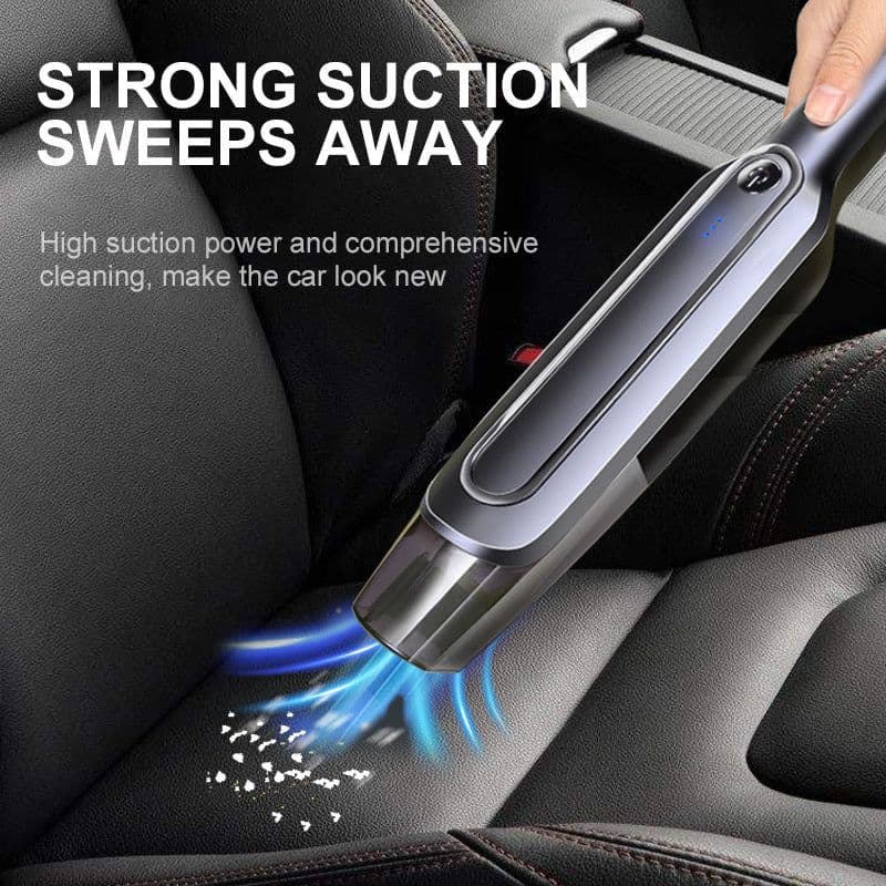 image-Cordless Handheld Vacuum Cleaner Suction Rechargeable Dust Collector Dry Wet Portable Dust Cleaner for Home Car