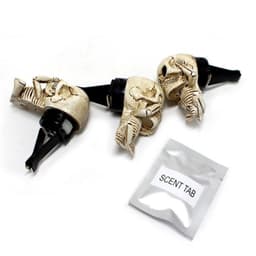 image-Skull Car Ornaments Air Outlet Ghost Head Three-piece Interior Pendant Decoration Ornament Ghost Head Desktop Figurines Decor