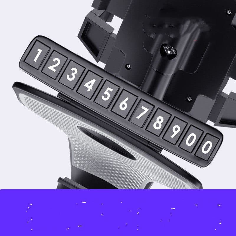 image-New Car Phone Holder Rotary Adiustable Navigation Car Phone Stand Multi-Function With Parking Card Automotive Goods