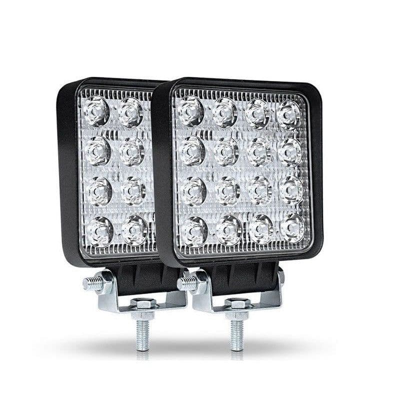 image-Car Led Work Light 4 Inch 48W Square 16 Lights Auxiliary Lights Modified Headlights Spotlights Headlights