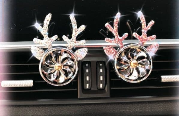 image-Car Aromatherapy, Diamond-encrusted Antlers, Car Ornaments, Perfume Fans, Car Accessories