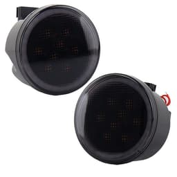 image-Suitable For Wrangler Modified LED Car Center Grid Lights Turn Signal Warning Wide Signal Lights
