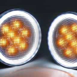 image-Suitable For Wrangler Modified LED Car Center Grid Lights Turn Signal Warning Wide Signal Lights