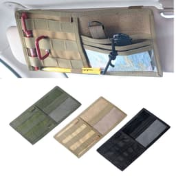 image-Tactical MOLLE Vehicle Sun Visor Organizer Panel CD Storage Bag Car Truck Auto Accessories Holder EDC Tool Pouch