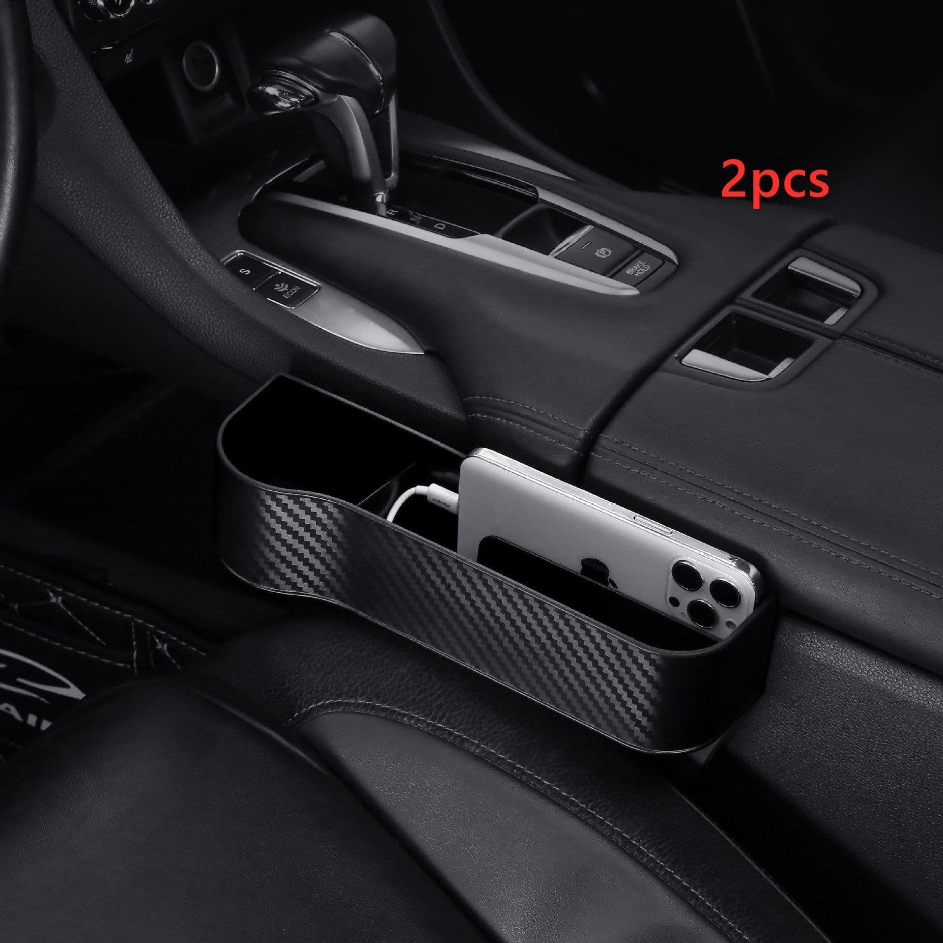 image-Car Organizer Seat Gap Storage Box PU Case Pocket Car Seat Side Slit For Wallet Phone Coins Cigarette Keys Cards Auto Universal