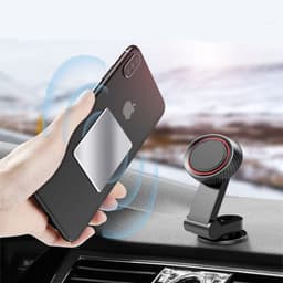 image-360 Degree Rotating Desktop Folding Magnetic Car Navigation Mobile Phone Holder Car Dashboard Support Frame Auto Accessories
