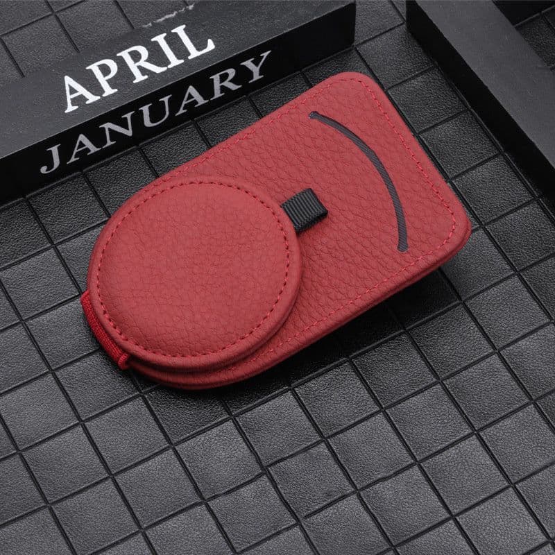 image-Car Glasses Holder Universal Sun Visor Eyeglasses Clip Sunglasses Case Card Holder Auto Interior Accessories