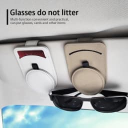 image-Car Glasses Holder Universal Sun Visor Eyeglasses Clip Sunglasses Case Card Holder Auto Interior Accessories