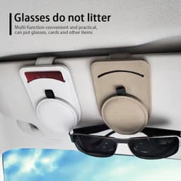 image-Car Glasses Holder Universal Sun Visor Eyeglasses Clip Sunglasses Case Card Holder Auto Interior Accessories