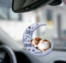 image-Car Pendant Sleeping Dog Angel Home Decor Acrylic Showcase Hanging Ornaments For Doors